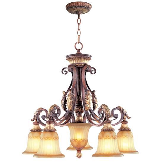 Villa Verona 27 Inch 6 Light Chandelier by Livex Lighting